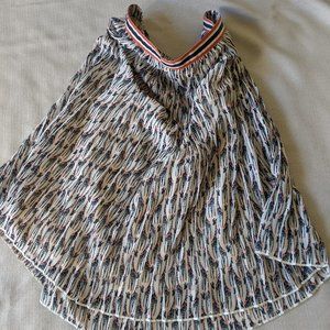G.H. Bass Giraffe Print Pleated Skirt